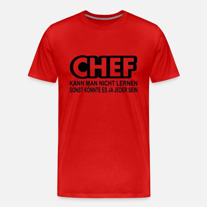 chef - Männer Premium Bio T-Shirt - Rot