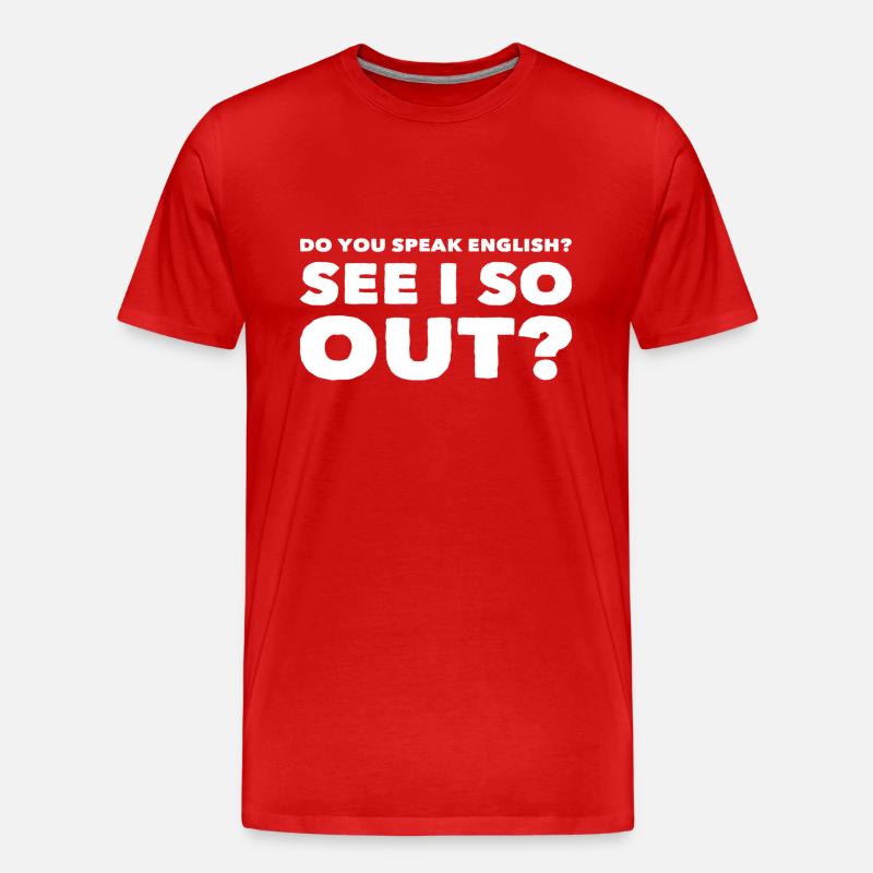 witziger Spruch - Männer Premium Bio T-Shirt - Rot