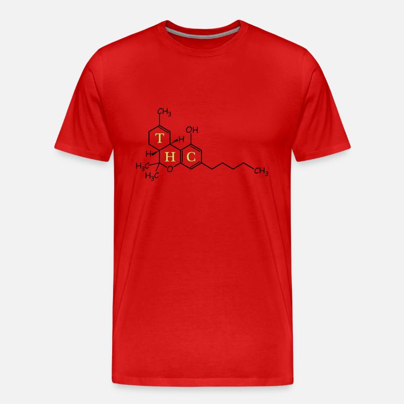 THC Struktur - Männer Premium Bio T-Shirt - Rot