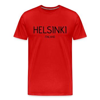 helsinki - T-shirt bio Premium Homme - rouge - Devant - Damien (186cm)