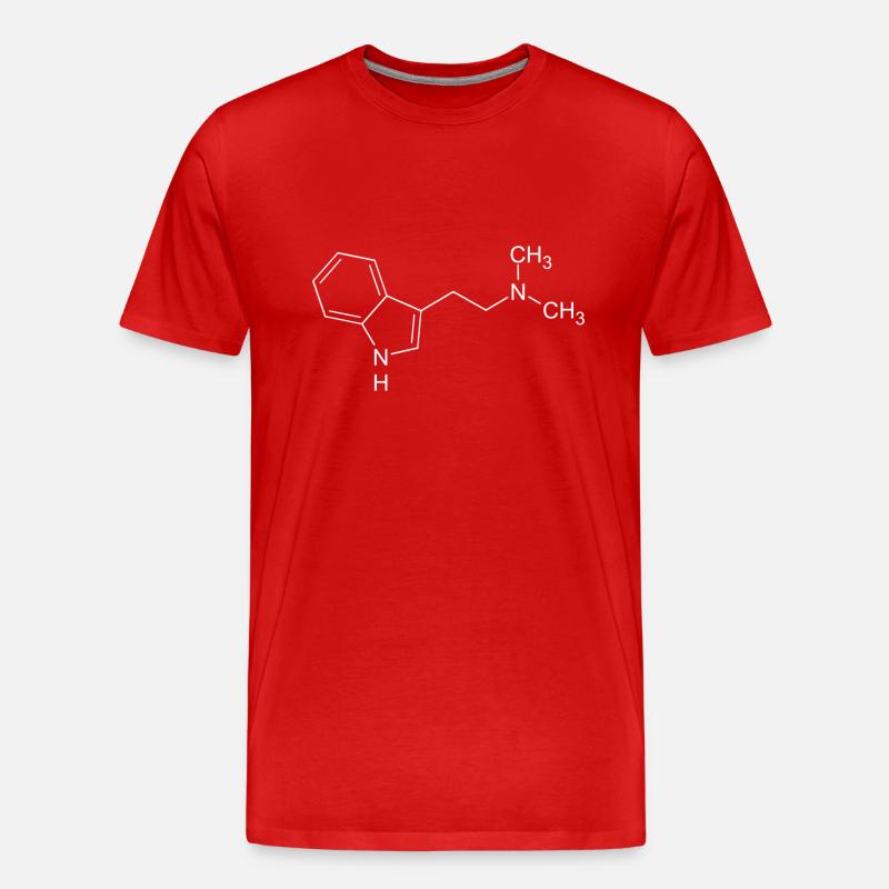 DMT dimethyltryptamine formule structurelle - T-shirt bio Premium Homme - rouge