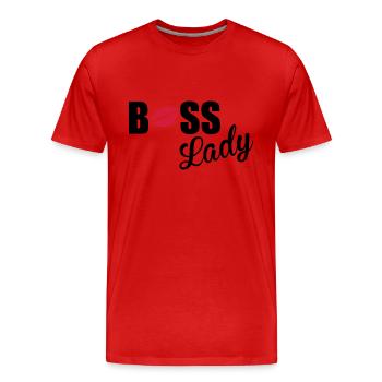 Boss Lady - T-shirt bio Premium Homme - rouge - Devant - Damien (186cm)