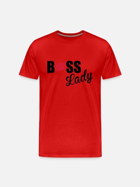 Boss Lady - Men's Premium Organic T-Shirt - red