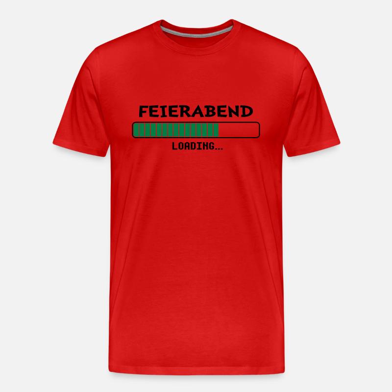 Feierabend loading... - Männer Premium Bio T-Shirt - Rot