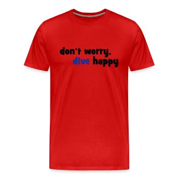 dive - Men's Premium Organic T-Shirt - red - Front - Damien (186cm)