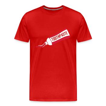without contour tube toothpaste clipart version contour - Men's Premium Organic T-Shirt - red - Front - Damien (186cm)