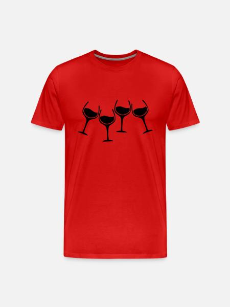 glaeser anstossen - Männer Premium Bio T-Shirt - Rot