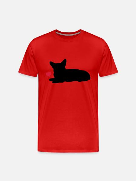 Corgi - Men's Premium Organic T-Shirt - red