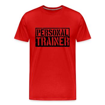 Coach personal trainer - Men's Premium Organic T-Shirt - red - Front - Damien (186cm)