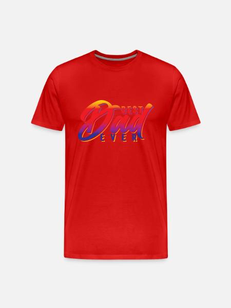 Best Dad Ever - Men's Premium Organic T-Shirt - red