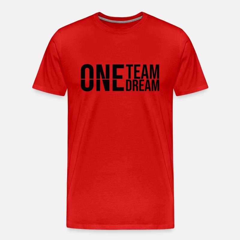 Motto One Team - Männer Premium Bio T-Shirt - Rot