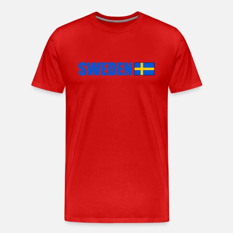 Sweden - Männer Premium Bio T-Shirt - Rot