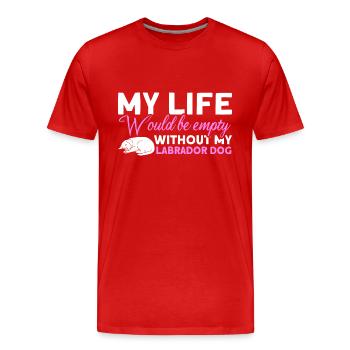 Animal de compagnie Labrador Mama Dog Labrador - T-shirt bio Premium Homme - rouge - Devant - Damien (186cm)