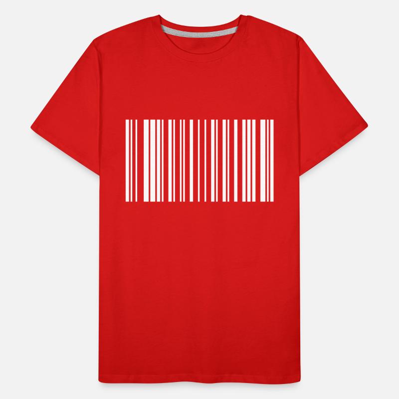 Peace Barcode Friedenszeichen Strichcode Symbol Men's Premium Organic T-Shirt