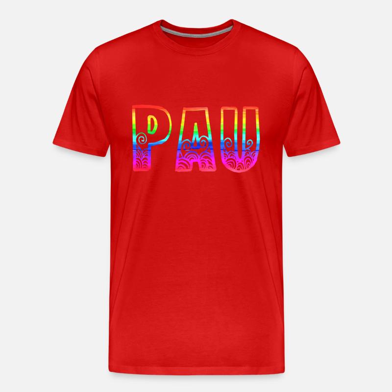 pau rs regenbogen - Männer Premium Bio T-Shirt - Rot