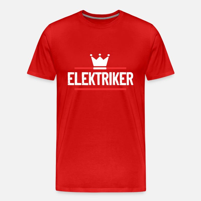 Elektriker Beruf - Männer Premium Bio T-Shirt - Rot
