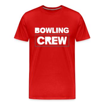Équipe de bowling - T-shirt bio Premium Homme - rouge - Devant - Damien (186cm)