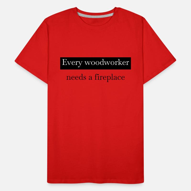 forest work chainsaw carpenter joke apprentice Men's Premium Organic T-Shirt