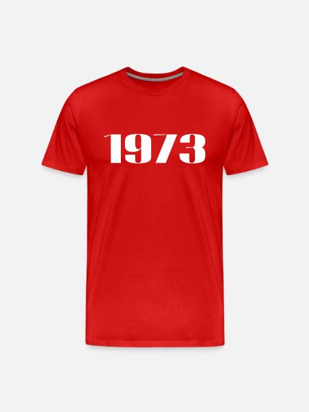 1973 - Geschenk geboren im Jahr 1973 - Männer Premium Bio T-Shirt - Rot