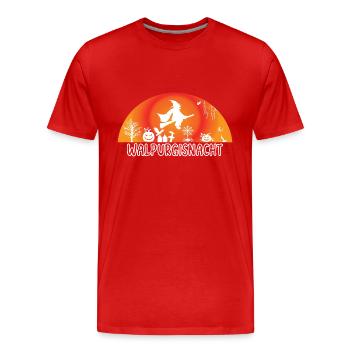 Walpurgisnacht I Hexentanz im Harz I Brocken - Männer Premium Bio T-Shirt - Rot - Vorne - Damien (186cm)