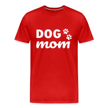 Hund Dog - Männer Premium Bio T-Shirt - Rot - Vorne - Damien (186cm)