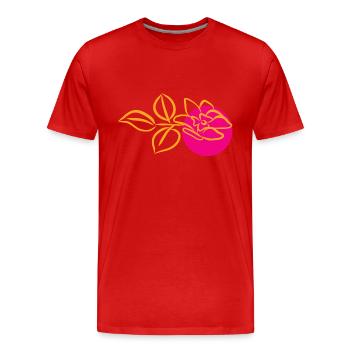 Flower Flower Plant - T-shirt bio Premium Homme - rouge - Devant - Damien (186cm)