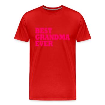 Best grandma ever - Männer Premium Bio T-Shirt - Rot - Vorne - Damien (186cm)
