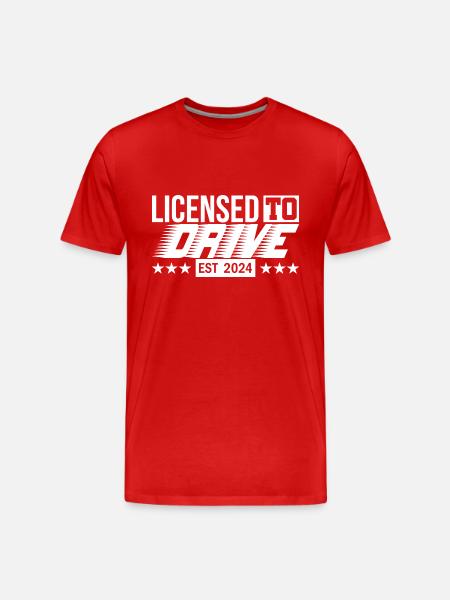 Driver's License 2024 Driving Test Driving Test - Men's Premium Organic T-Shirt - red