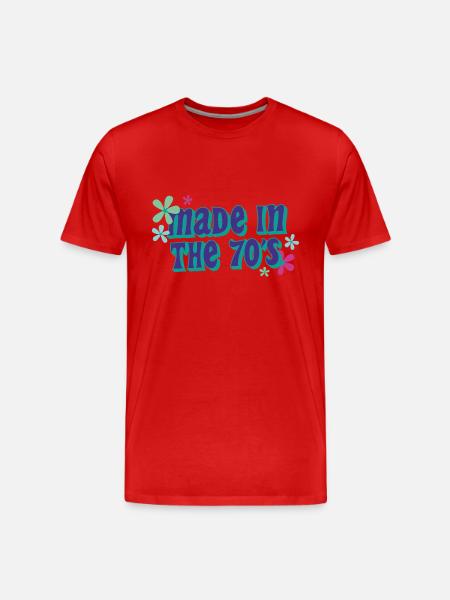 made in 70 s - Männer Premium Bio T-Shirt - Rot