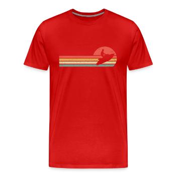 Jet Ski thérapie | Amateur de jet-ski - T-shirt bio Premium Homme - rouge - Devant - Damien (186cm)