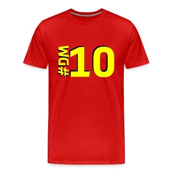 DM10-KARTON - Männer Premium Bio T-Shirt - Rot - Vorne - Damien (186cm)