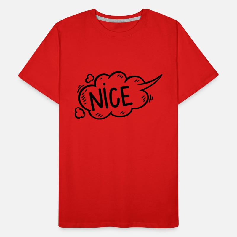 Speech bubble nice comic Men's Premium Organic T-Shirt
