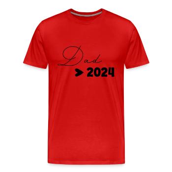 Dad 2024 - Männer Premium Bio T-Shirt - Rot - Vorne - Damien (186cm)