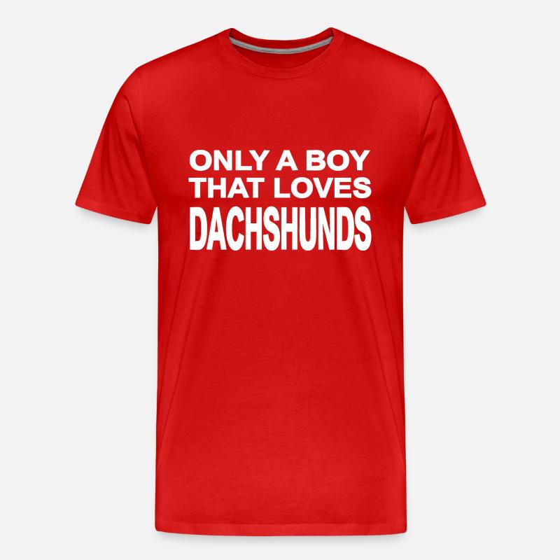 Dackel - Männer Premium Bio T-Shirt - Rot