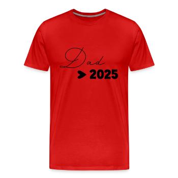 Dad 2025 - Men's Premium Organic T-Shirt - red - Front - Damien (186cm)