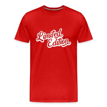 limited edition - Männer Premium Bio T-Shirt - Rot - Vorne - Damien (186cm)