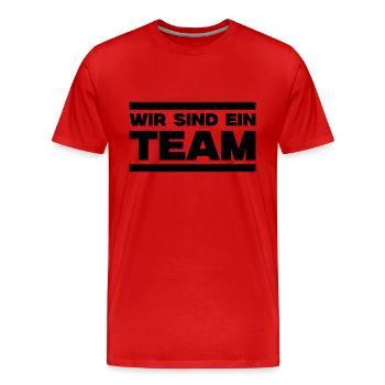 Nous sommes une équipe - T-shirt bio Premium Homme - rouge - Devant - Damien (186cm)