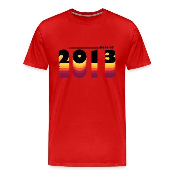 Vintage Bold Hommage à 2013 - Célébrez le 12 - T-shirt bio Premium Homme - rouge - Devant - Damien (186cm)