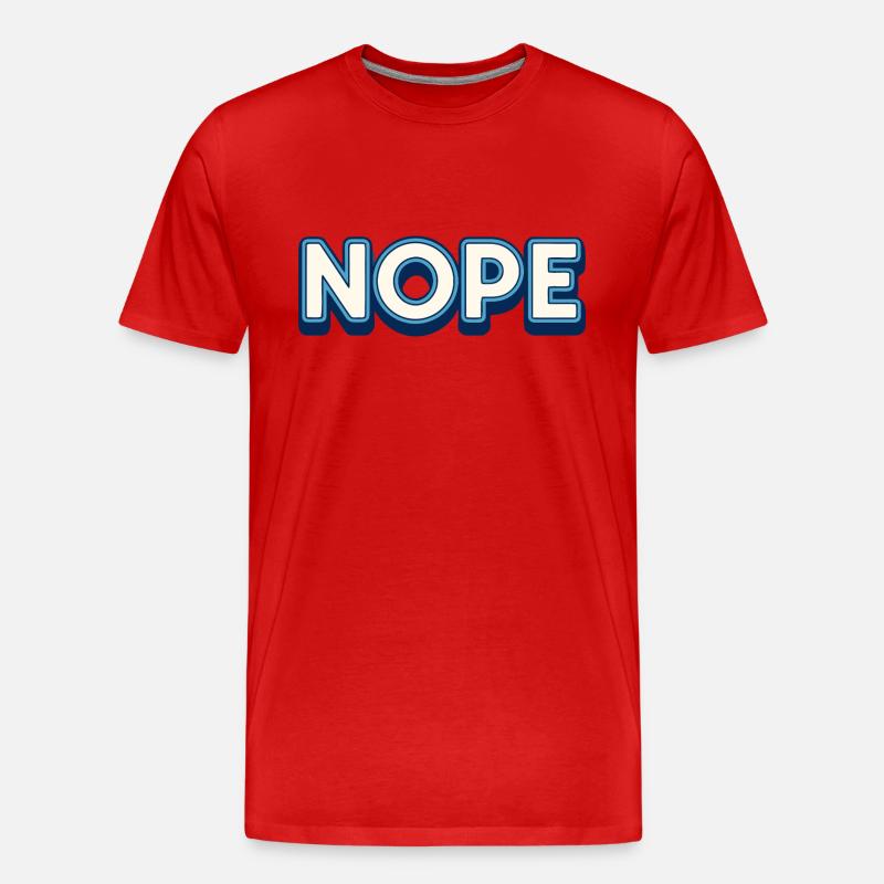 Nope. - Men's Premium Organic T-Shirt - red