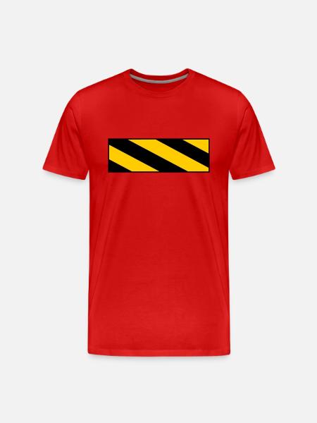 Warning sign - Men's Premium Organic T-Shirt - red