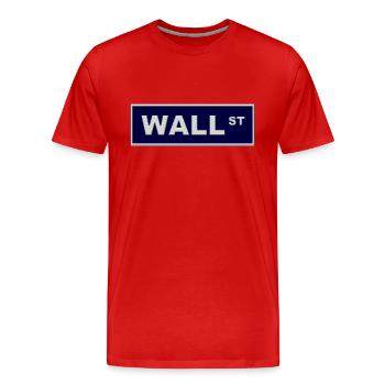 wallstreet blue - Männer Premium Bio T-Shirt - Rot - Vorne - Damien (186cm)
