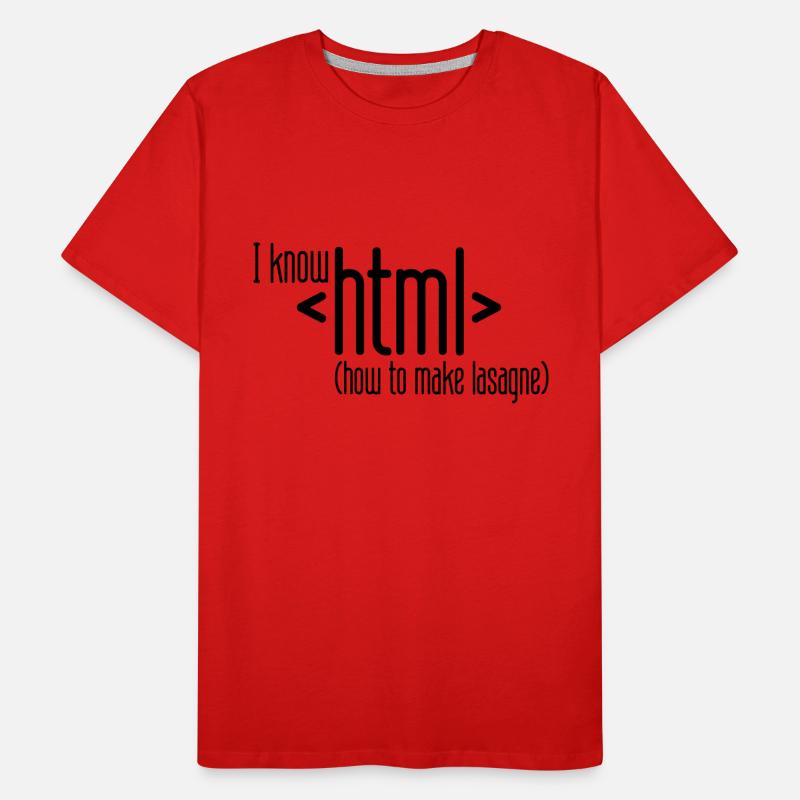 i know html Men's Premium Organic T-Shirt