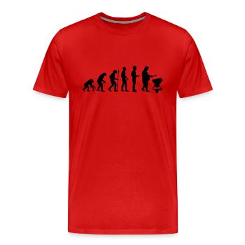 Fat man grill evolution - Männer Premium Bio T-Shirt - Rot - Vorne - Damien (186cm)