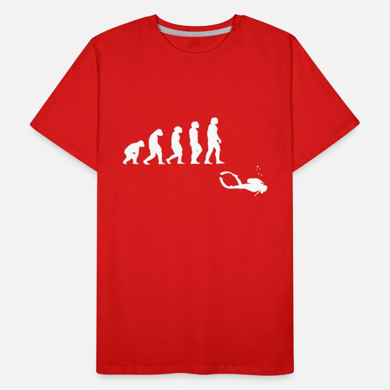 Evolution Tauchen mit Gerät Männer Premium Bio T-Shirt