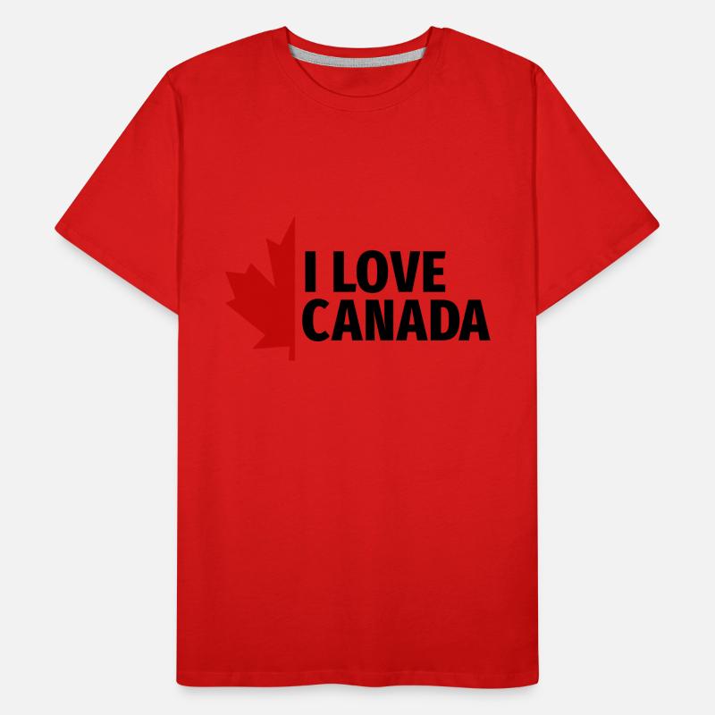 I love Canada Maple Leaf Canada Vancouver Ottawa Men's Premium Organic T-Shirt