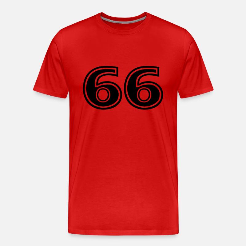66 - Männer Premium Bio T-Shirt - Rot