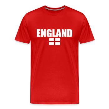 angleterre - T-shirt bio Premium Homme - rouge - Devant - Damien (186cm)
