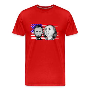 Franklin & Lincoln - Men's Premium Organic T-Shirt - red - Front - Damien (186cm)