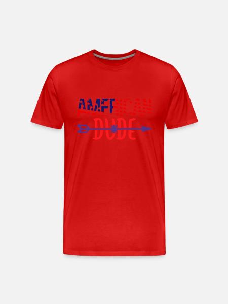 All American dude! - Men's Premium Organic T-Shirt - red