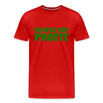 People not profit - Männer Premium Bio T-Shirt - Rot - Vorne - Damien (186cm)